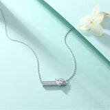Women's Heart-shaped Zircon Necklace S925 Sterling Silver