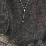 925 Sterling Silver Long Tassel Chains Necklace for Women