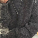 925 Sterling Silver Long Tassel Chains Necklace for Women