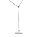 925 Sterling Silver Tassel Sweater Chain Necklace for Women