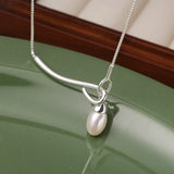 925 Sterling Silver Tassel Sweater Chain Necklace for Women
