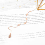 Temperament Leaf Anklet Rose Stainless Steel Jewelry Woman Gift