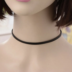 PU Leather Choker Necklace for Women Girls Punk Gothic Neck Jewelry