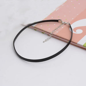 PU Leather Choker Necklace for Women Girls Punk Gothic Neck Jewelry