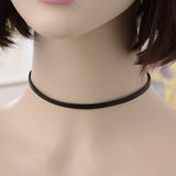 PU Leather Choker Necklace for Women Girls Punk Gothic Neck Jewelry