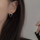 S925 Hoop Earrings Snake Bone Tassel Wedding Jewelry