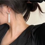 S925 Hoop Earrings Snake Bone Tassel Wedding Jewelry