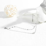 Zircon Multi-layered Anklet Rose Stainless Steel Jewelry