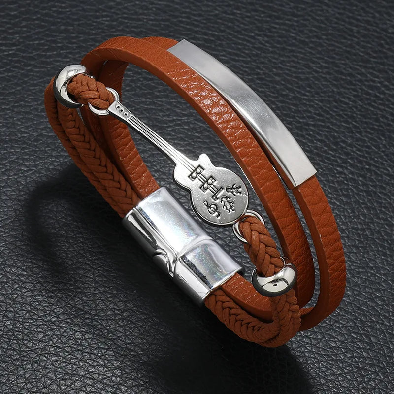 Stylish Leather Rope Bracelet for Men