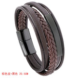 Men's Leather Bracelet Stainless Steel Student Jewelry