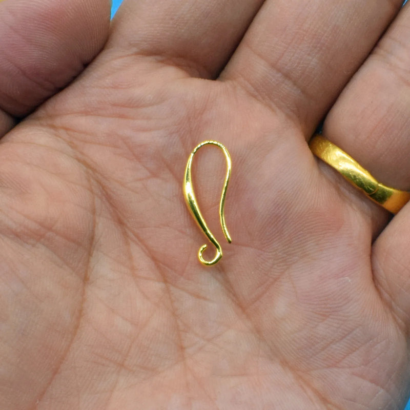 6 Golden Ear Hooks Accessories DIY Female Copper Jewelry Making Supplies