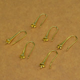 6 Golden Ear Hooks Accessories DIY Female Copper Jewelry Making Supplies
