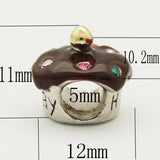 Birthday Cake Charm European Beads DIY Jewelry Accessories Alloy