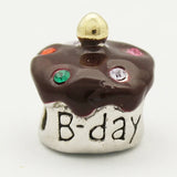 Birthday Cake Charm European Beads DIY Jewelry Accessories Alloy