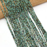 Faceted African Turquoise Stone Beads 3x2mm