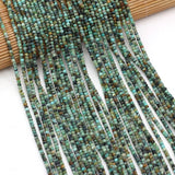 Faceted African Turquoise Stone Beads 3x2mm