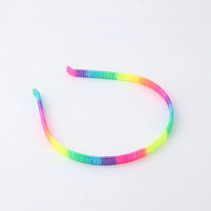 Colorful Cloth Strips Braided Hair Hoop for Girls