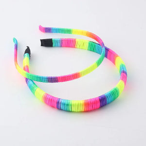 Colorful Cloth Strips Braided Hair Hoop for Girls