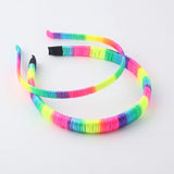 Colorful Cloth Strips Braided Hair Hoop for Girls