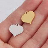 Small Heart Charm Pendant Stainless Steel Sweet Hearts DIY Jewelry