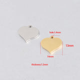 Small Heart Charm Pendant Stainless Steel Sweet Hearts DIY Jewelry