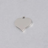 Small Heart Charm Pendant Stainless Steel Sweet Hearts DIY Jewelry