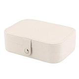 Small PU Leather Jewelry Box Travel Organizer Earring Ring Necklace Storage