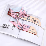 Satin Silk Scarf Women's Floral Printed Scarf Wrap Handkerchief