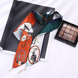 Satin Silk Scarf Women's Floral Printed Scarf Wrap Handkerchief