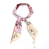 Satin Silk Scarf Women's Floral Printed Scarf Wrap Handkerchief
