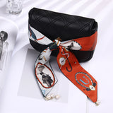 Satin Silk Scarf Women's Floral Printed Scarf Wrap Handkerchief