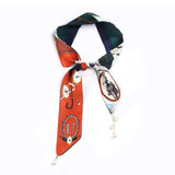 Satin Silk Scarf Women's Floral Printed Scarf Wrap Handkerchief