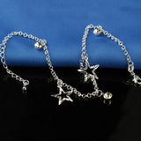 Bohemia Foot Anklet 925 Silver Plate Anklets Chain