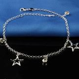 Bohemia Foot Anklet 925 Silver Plate Anklets Chain