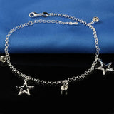 Bohemia Foot Anklet 925 Silver Plate Anklets Chain