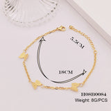 Smart Butterfly Stainless Steel Bracelet Thin Chain Jewelry Gift