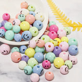 Smiling Face Yellow Acrylic Beads For Jewelry Making