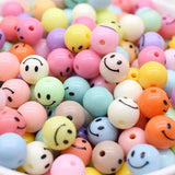 Smiling Face Yellow Acrylic Beads For Jewelry Making