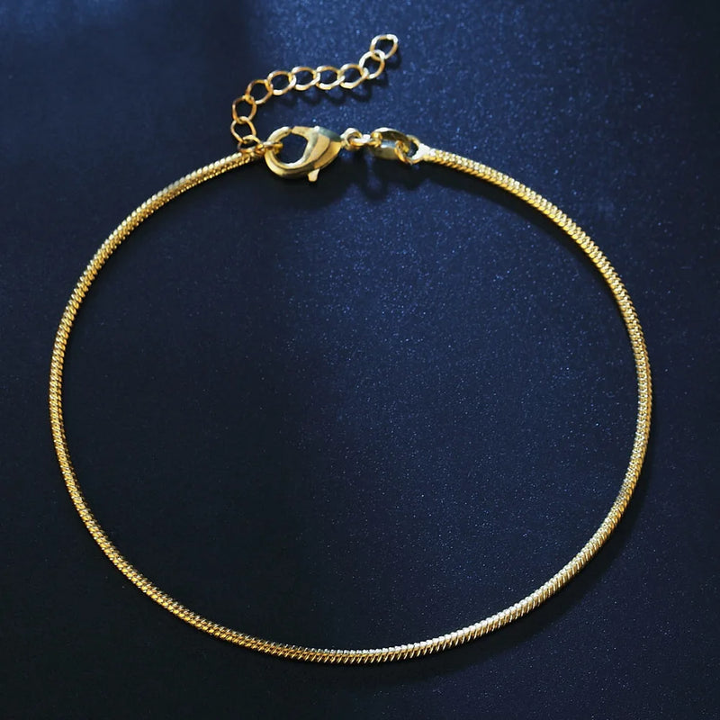 Bohemian Snake Bone Chain Anklet
