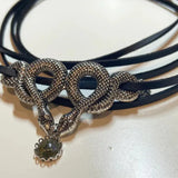 Snake Gothic Moonstone Choker Necklace for Women