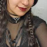 Snake Gothic Moonstone Choker Necklace for Women
