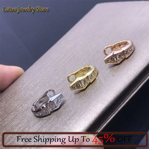 Snake Zircon Sterling Silver Earrings Women's Jewelry Gift