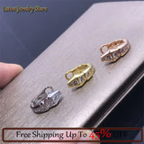 Snake Zircon Sterling Silver Earrings Women's Jewelry Gift