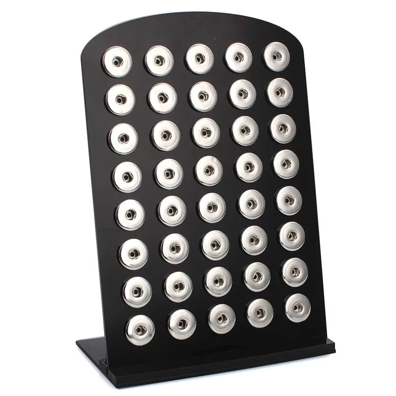 Pink Acrylic Snap Button Jewelry Display Stand for 12MM & 18MM Snaps
