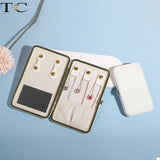 Snap Button Jewelry Storage Box Earring Collection Portable Mini Display