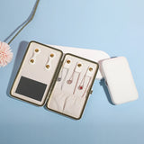 Snap Button Jewelry Storage Box Earring Collection Portable Mini Display