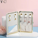 Snap Button Jewelry Storage Box Earring Collection Portable Mini Display