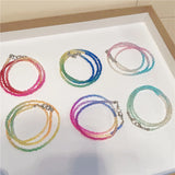 Sweet Girly Beaded Glass Necklace for Women