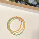 Sweet Girly Beaded Glass Necklace for Women