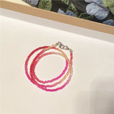 Sweet Girly Beaded Glass Necklace for Women